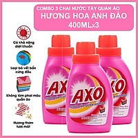 COMBO 3 Nước Tẩy Quần Áo Axo Hương Hoa Anh Đào 400ml X3