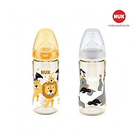 BÌNH SỮA NUK PREMIUM CHOICE+ NHỰA PPSU 300ML NÚM TI S2-M CÓ TAY CẦM (ANIMALS) ( Màu ngẫu nhiên )