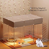 Chuồng quÂy cho pet tấm nhựa trong KÈM THẢM LÁP GHÉP NHƯ HÌNH