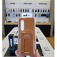 Bao da Samsung Z Fold 3 5G - Leather Flip Cover - Hàng chính hãng