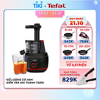 Máy ép trái cây Tefal/ Máy ép chậm Tefal ZC150838 - Công suất 150W - Dung tích 0.8L - Ống dẫn kích thước lớn - Giữ trọn dinh dưỡng - Hàng chính hãng