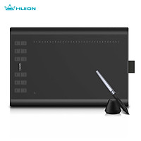 Bảng vẽ micro USB Huion H1060P với 12 nút phím cơ đi kèm với bút vẽ lớn không pin