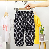 Children Mosquito Repellent Pants Cartoon Breathable Sunscreen Leg Sweatpants For 3-8 Years Old