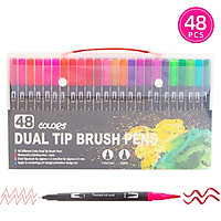 Dual Tip Brush Pens Art Markers Set Brush and Fine Tips Colored Pens for Artists Drawing Sketching Art Projects