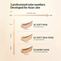 Colorkey Liquid Foundation Powder Matte Oil Control Moistrizing Full Coverge Long-wear Makeup Base Primer Face Concealer Poreless Cosmetic