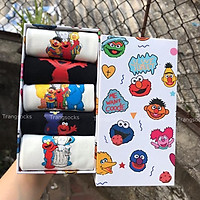 Box 5 đôi tất Sesame street, Kaws Elmo, Simpson