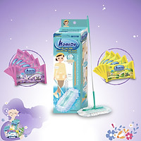 Combo 1 Bộ Cây Lau Sàn Đa Năng iHomeDa & 5 + 5 Khăn ướt lau sàn kháng khuẩn tiện dụng iHomeDa ( Hương Cam & Hương Lavender) - Combo 1 Multi functional cleaning mop and 5 + 5 flooring wet wipes/ iHomeda cleaning mop combine with wet wipes