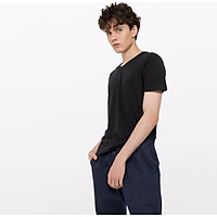 Baleno T-shirt male 2019 summer cotton V-neck short-sleeved shirt loose bottoming shirt male 88902701 01W S