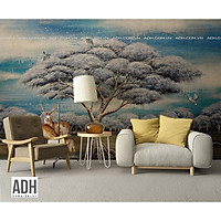 Tranh dán tường gia đình hươu ADH181226-4