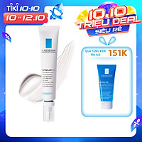 Bộ đôi kem dưỡng giúp giảm mụn đầu đen, giảm bóng nhờn La Roche-Posay Effaclar K+ 40ml và Gel rửa mặt dành cho da dầu mụn Effaclar Gel 50ml