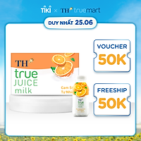 Thùng 24 chai nước uống sữa trái cây cam tự nhiên TH True Juice Milk 300ml (300ml x 24)
