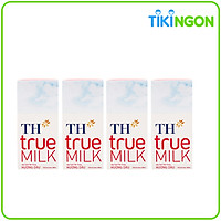 Lốc 4 hộp sữa tươi tiệt trùng Hương dâu TH True Milk 180ml
