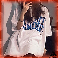 Áo thun tay lỡ form rộng - phông nam nữ cotton oversize - T shirt I dont moke - 2N Unisex