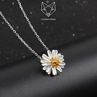 Dây Chuyền Bạc Ta S99 CaoBac Silver Mặt Hoa Cúc Xinh Xắn Cho Nữ