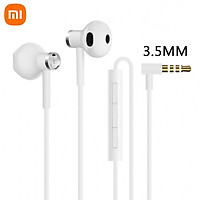 Xiaomi Dual Driver Earphones 3.5mm Version Mi Half-in-ear Headset with Mic Wired Control Music Stereo Headphone