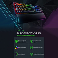Razer BlackWidow V3 Pro Wireless Gaming Keyboard Razer Chroma RGB Mechanical Keyboard with Razer Green Mechanical Switch