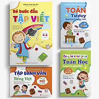 Combo 4 cuốn Tự tin vào lớp 1: Bé tập đánh vần - Bé bước đầu tập viết - Toán Tư duy - Cùng bé chinh phục toán học