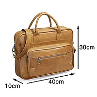 Cặp xách da nam công sở size 40cm vừa laptop tài liệu A4, Cặp da xách tay đeo chéo tiện lợi T25211