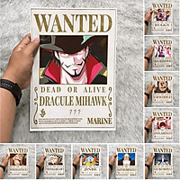 Poster truy nã One Piece MỚI NHẤT (Hình có keo dán, chất lượng ảnh Full HD mới 2020)