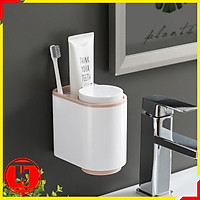 Kệ treo bàn chải và kem kem đánh răng HT SYS - ECOCO - E1905 - 2 cốc-chất liệu ABS cao cấp-Giao màu ngẫu nhiên