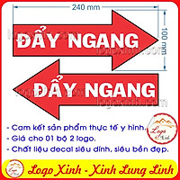 BỘ 2 LOGO STICKER DÁN TEM MŨI TÊN ĐẨY NGANG SANG HAI BÊN TRÁI PHẢI, DÁN CỬA LÙA, CỬA ĐẨY, CỬA KÉO, SLIDE DOOR