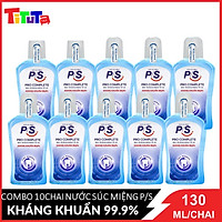 Combo 10 chai nước súc miệng P/S Pro Complete kháng khuẩn 99.9% size 130ml X10