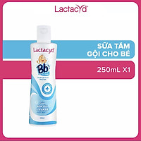 Sữa Tắm Gội Trẻ Em Lactacyd Bb GIẢM RÔM SẢY và HĂM KẼ VƯỢT TRỘI 250ml