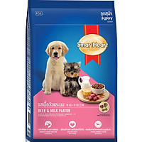 Đồ Ăn Cho Chó Con SmartHeart Hương Vị Thịt Bò Nướng Và Sữa (500g)