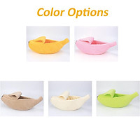 Audew M/L/XL Cat Banana Bed House Pet Boat Soft Warm Sleeping Nest Bag Pet Bed Large For Small Dog Cat