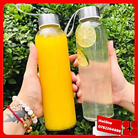 2 Bình Thuỷ Tinh Detox Dài 500Ml - Loại Tốt