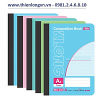 Lốc 5 quyển sổ may dán gáy 140 trang A6 - Klong 338