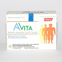 Thực phẩm chức năng Đạm Bổ Tăng Cân Cho Người Gầy Avita, nâng cao thể trạng, tăng cường sức Đề kháng, dùng cho người Gầy, Kém ăn, Suy Dinh dưỡng, Trẻ em đang trong giai đoạn phát triển (60 viên/ hộp)