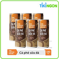 Lốc 6 Lon cà phê sữa đá The Coffee House (180ml/Lon)