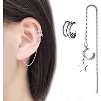 Hoa tai stud bông tai kết hợp kẹp vành