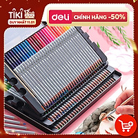 Bút chì màu nước cao cấp Deli - Có kèm cọ tán - Bộ 24/36/48 màu - 6521/6522/6523