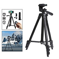 Tripod Stand Selfie Stick Aluminum 4-Sections Bluetooth Remote for
