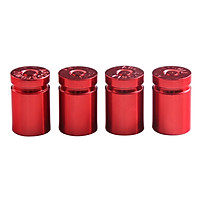 4Pcs Tire Valve Stem Cover Caps Aluminum Car Wheel Air Pressure Valve Cap Bullet Shell Dust Cap for Automotive