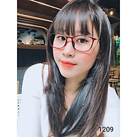 Gọng kính cận nữ Elmee mắt vuông bo tròn càng kính kim loại thanh mảnh gọn nhẹ siêu nhẹ E1209