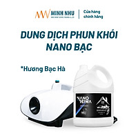 Can 5 lít phun khói nano bạc diệt khuẩn khử mùi ô tô, nhà cửa Nano Reiwa - Hương tinh dầu Bạc hà tự nhiên (hàng chính hãng).