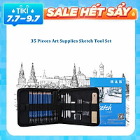 Bộ Bút Chì Vẽ Chuyên Nghiệp H&B Có Túi Đựng (35 Cái)
