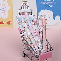 Bút gel mực đen ngòi 0.5mm Gấu hoạt hình cute màu hồng đáng yêu BDC