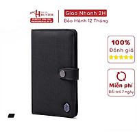 Ví nam cầm tay Arctic Hunter Q00010 dáng dài dập vân có nút bấm