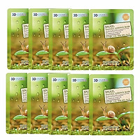 Bộ 10 Gói Mặt Nạ Làm Mờ Vết Nhăn Hiệu Quả 3D Foodaholic Snail Natural Essence Mask 23ml x10