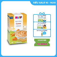 Bột ăn dặm dinh dưỡng Sữa, Ngũ cốc & rau củ - Cà rốt HiPP Organic 250g