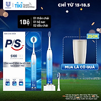 Bàn Chải Điện P/S S100 PRO - Công Nghệ Sóng Âm, Chải Sạch Mảng Bám Tới 10X - Xanh Ombre
