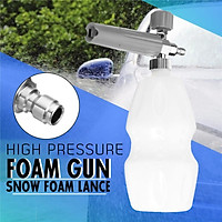 1/4'' Car Auto Wash Foam G*u*n Cannon Lance Pressure Washer Snow Soap Bottle 1L (Gray Nozzle)