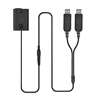 Dây Chuyển Đổi 2 USB Thay Thế Pin Ảo NP-FW50 Andoer Cho Các Dòng Máy Ảnh Sony NEX-3 series, NEX-5N/5R/5C/5T series, NEX-6 series, NEX-7 series, a5000, a6300, a6000, A33,DSC-RX10 RX10 II Đen