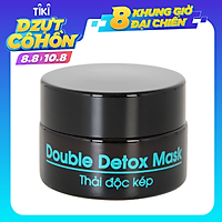 MẶT NẠ THẢI ĐỘC HỖ TRỢ TRỊ MỤN TẬN GỐC THAN HOẠT TÍNH, BÙN KHOÁNG DOUBLE DETOX MASK (20 GR) LÀM DỊU MỤN ĐỎ, LÀM SẠCH SÂU, THẢI ĐỘC DA, TRẮNG DA, MỜ NÁM.