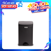 Thùng rác inox FITIS đạp vuông nhỏ SPS1-903 - đen - 15L
