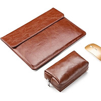 BAO DA THẬT CHỐNG SỐC BẢO VỆ CHO MACBOOK, LAPTOP, SURFACE - MÀU DA BÒ